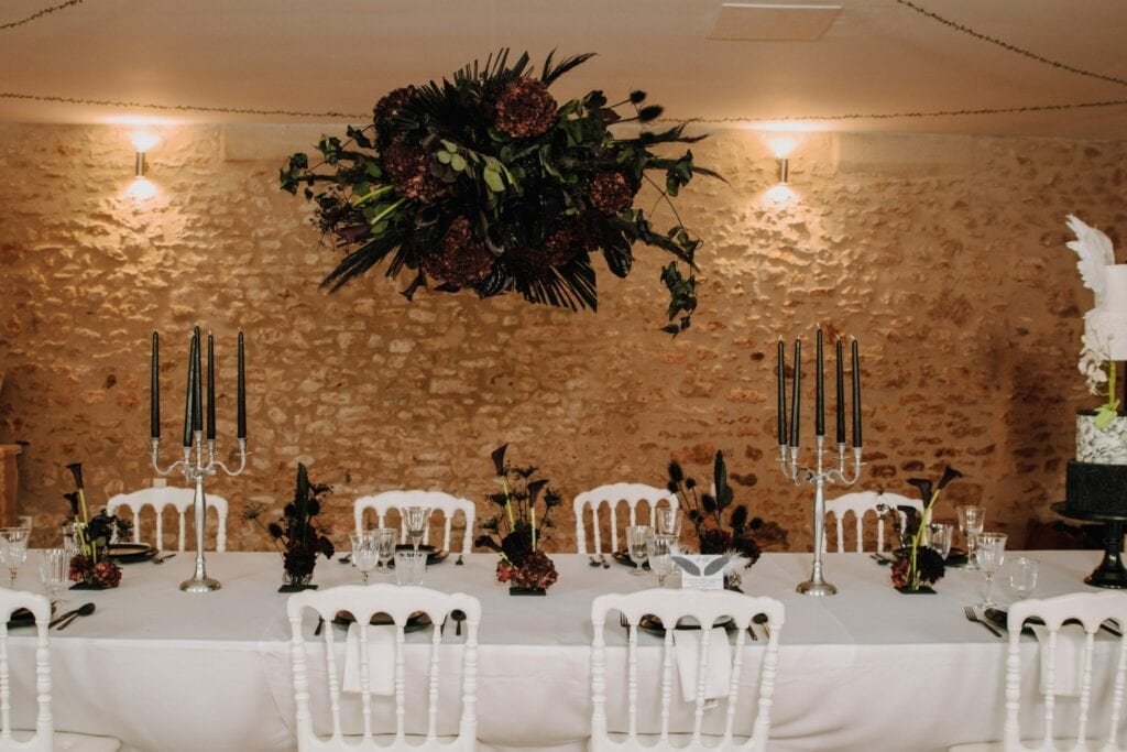 mariage noir et blanc