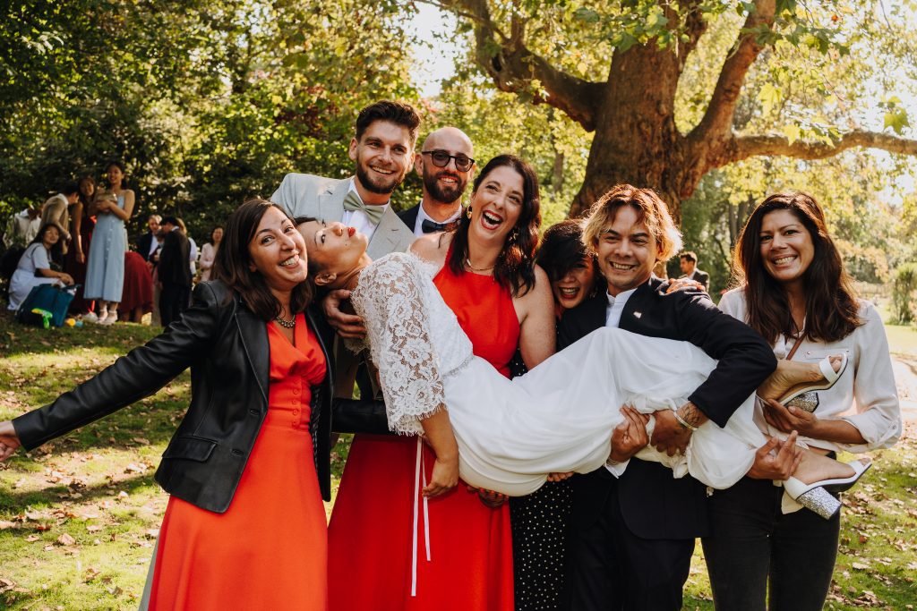 photos de groupe mariage fun