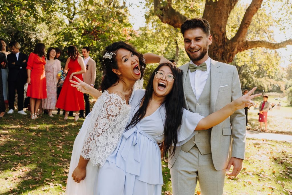 photos de groupe mariage fun