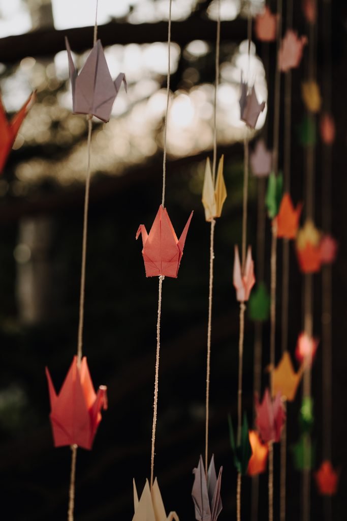 guirlande d'origami mariage
