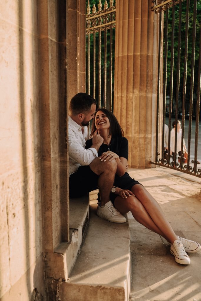 Séance photo couple parc Monceau