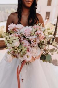 Bouquet mariée rose