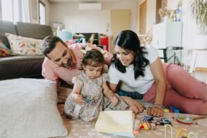 séance photo famille à la maison