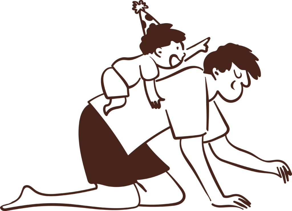 Enfant sur les épaules de son papa