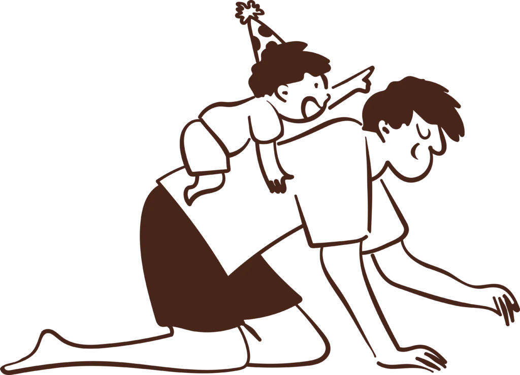 Enfant sur les épaules de son papa